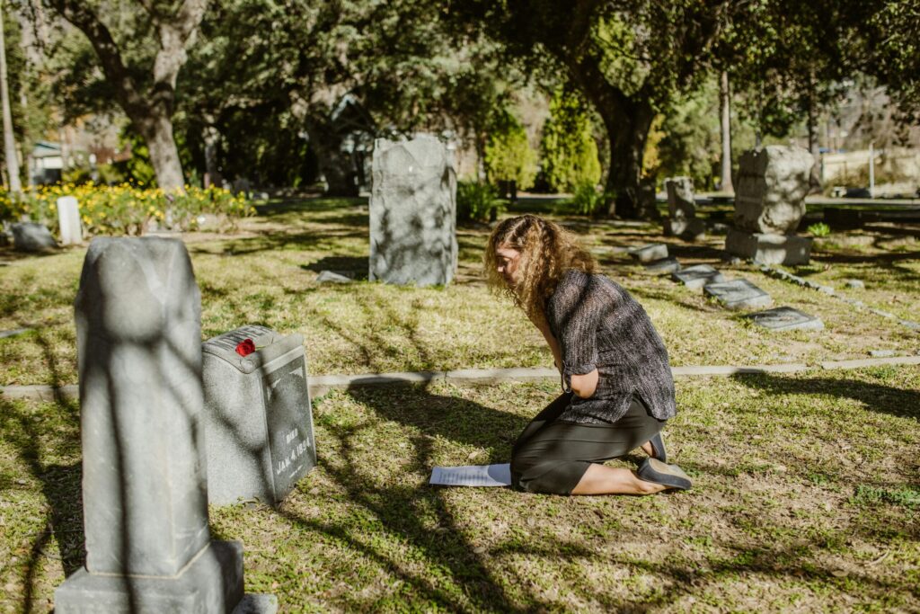 People grieving