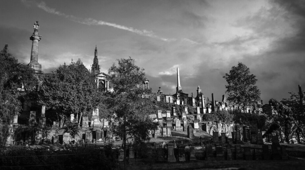 The Glasgow Necropolis was one of the first garden cemeteries in Britain