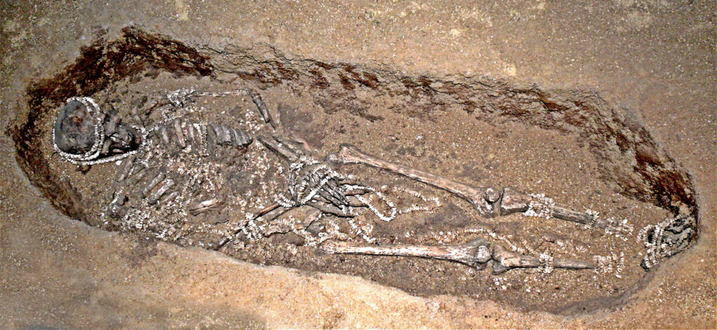 Paleolithic burial in Sunghir, Russia