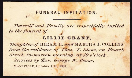 A Funeral Invitation.